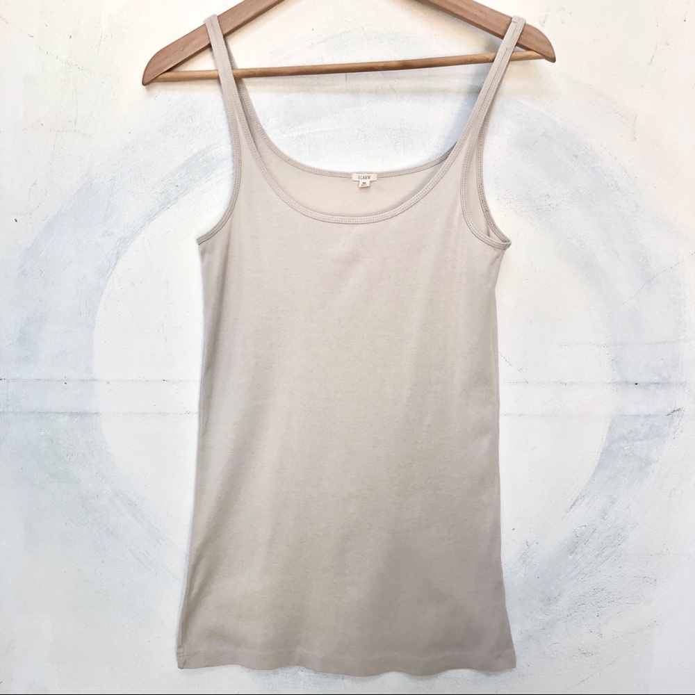 J.Crew Gray 100% Cotton Long Tank Top
